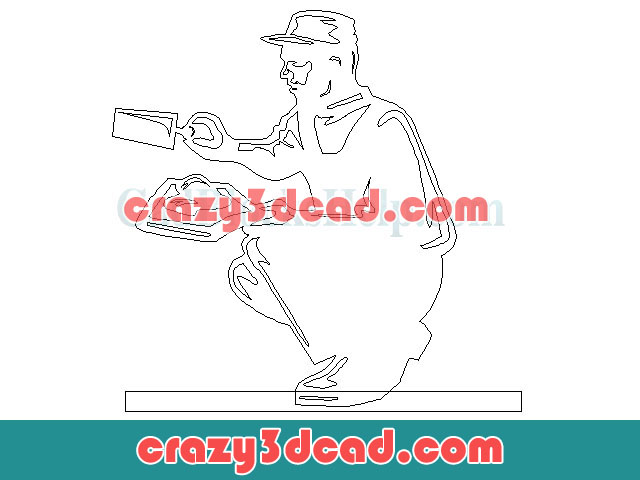 Construction worker CAD blocks
